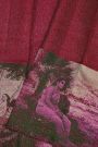 Kancheepuram Tissue Wine Colour All Over Human Motifs Border Embossed Weaving Saree