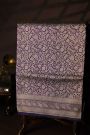 Banarasi Silk Dark Violet Saree With Floral And Animal Body