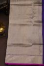 Banarasi Silk Violet Saree With Zig-Zag Lines In Zari Border