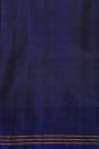 Patola Silk Navy Blue Saree With Florals And Leaves Body