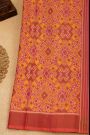 Patola Silk Dual Colour Saree With Buttis In Curvy Checks Body