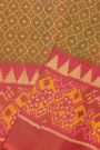 Patola Silk Dual Colour Saree With Buttis In Curvy Checks Body