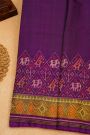 Patola Silk Purple Saree With Florals And Leaves Jaal Border