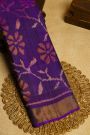 Patola Silk Purple Saree With Florals And Leaves Jaal Body