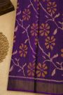 Patola Silk Purple Saree With Florals And Leaves Jaal Body