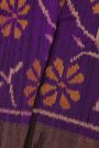 Patola Silk Purple Saree With Florals And Leaves Jaal Body
