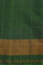Patola Silk Bottle Green Saree With Florals And Leaves Jaal Border