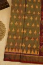 Patola Silk Dual Colour Saree With Floral Buttis Body