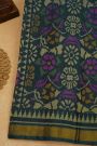 Patola Silk Dual Colour Saree With Florals And Leaves Body