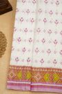 Patola Silk Off White Saree With Florals And Leaves Jaal Border
