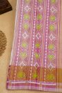 Patola Silk Off White Saree With Florals And Leaves Jaal Border