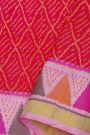 Patola Silk Pink Saree With Cross Checks Body