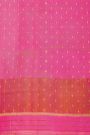 Patola Silk Baby Pink Saree With Florals And Animals In Circles Body