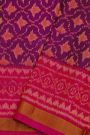 Patola Silk Purple Saree With Floral Buttis In Curvy Shapes Body