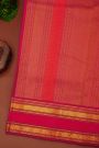 Kancheepuram Silk Lime Green Saree With Thread Embroidery Work And Gap Border
