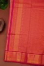 Kancheepuram Silk Bottle Green Saree With Thread Embroidery Work Body