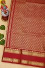 Venkatagiri Silk Red Saree With Parrot Buttis Body