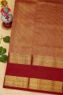 Venkatagiri Silk Red Saree With Diamonds And Floral Buttis Body