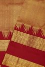 Venkatagiri Silk Red Saree With Diamonds And Floral Buttis Body