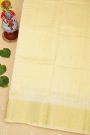 Venkatagiri Silk Off White Saree With Floral And Leaf Jaal Border
