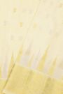 Venkatagiri Silk Off White Saree With Floral And Leaf Jaal Border