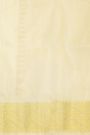 Venkatagiri Silk Off White Saree With Floral And Leaf Jaal Border