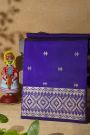 Venkatagiri Silk Royal Blue Saree With Arrow Buttis Body