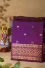 Venkatagiri Silk Purple Saree With Zari Buttis Border