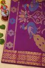 Venkatagiri Silk Purple Saree With Zari Buttis Border