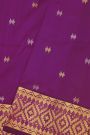 Venkatagiri Silk Purple Saree With Zari Buttis Border