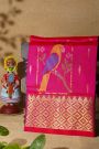Venkatagiri Silk Pink Saree With Bird Butti Body