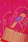 Venkatagiri Silk Pink Saree With Bird Butti Body