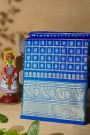 Venkatagiri Silk Royal Blue Saree With Florals And Peacocks In Checks Body