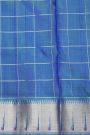 Venkatagiri Silk Royal Blue Saree With Checks And Muniya Buttis Body
