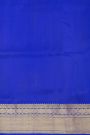 Venkatagiri Silk Sea Blue Saree With Diamonds And Florals Border
