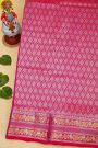 Venkatagiri Silk Pink Saree With Animal Buttis Body