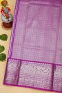 Venkatagiri Silk Violet Saree With Floral Buttis Body