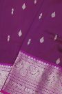 Venkatagiri Silk Violet Saree With Floral Buttis Body