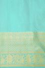 Venkatagiri Silk Bottle Green Saree With Florals And Paisleys Body