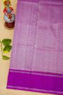 Venkatagiri Silk Dark Purple Saree With Checks And Zari Buttis Body