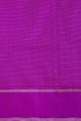 Venkatagiri Silk Dark Purple Saree With Checks And Zari Buttis Body