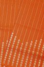 Venkatagiri Silk Orange Saree With Florals In Lines Body