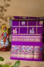 Venkatagiri Silk Purple Saree With Checks And Swan Buttis Body