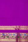 Venkatagiri Silk Purple Saree With Checks And Swan Buttis Body