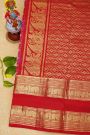 Venkatagiri Silk Pink Saree With Checks And Floral Buttis Body