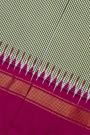 Ikat Silk Multi-Colour Saree With Diamonds In Gap Border