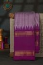 Ikat Silk Dual Colour Saree With Gap Border