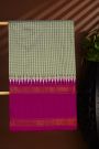 Ikat Silk Multi-Colour Saree With Floral And Leaf Pallu