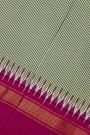 Ikat Silk Multi-Colour Saree With Floral And Leaf Pallu