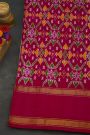 Ikat Silk Multi-Colour Saree With Multi-Coloured Checks Body